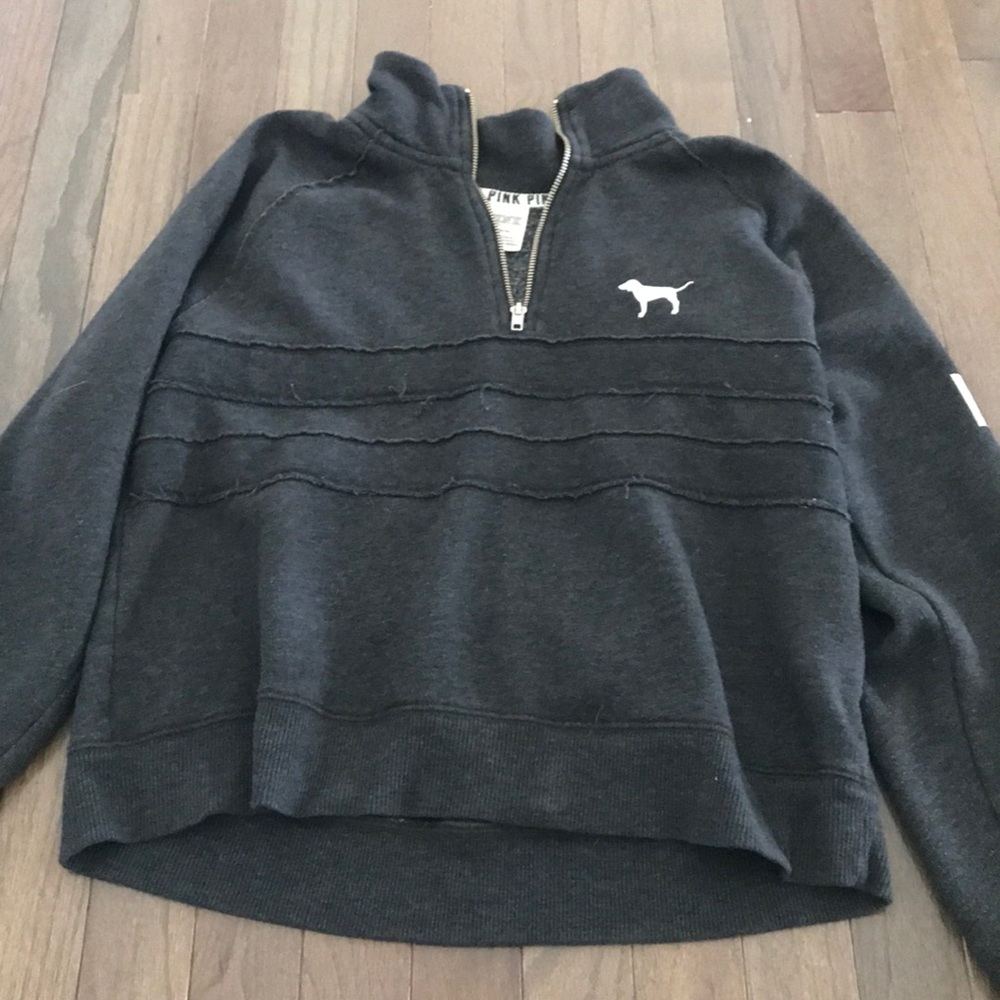 pink quarter zip